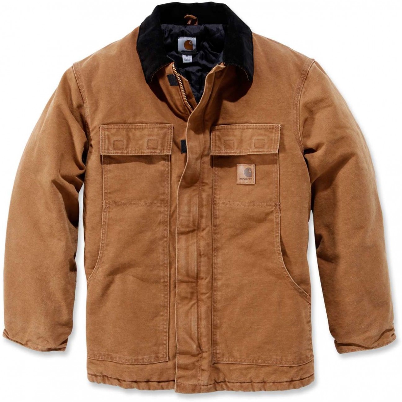 Carhartt sandstone hotsell traditional coat c26