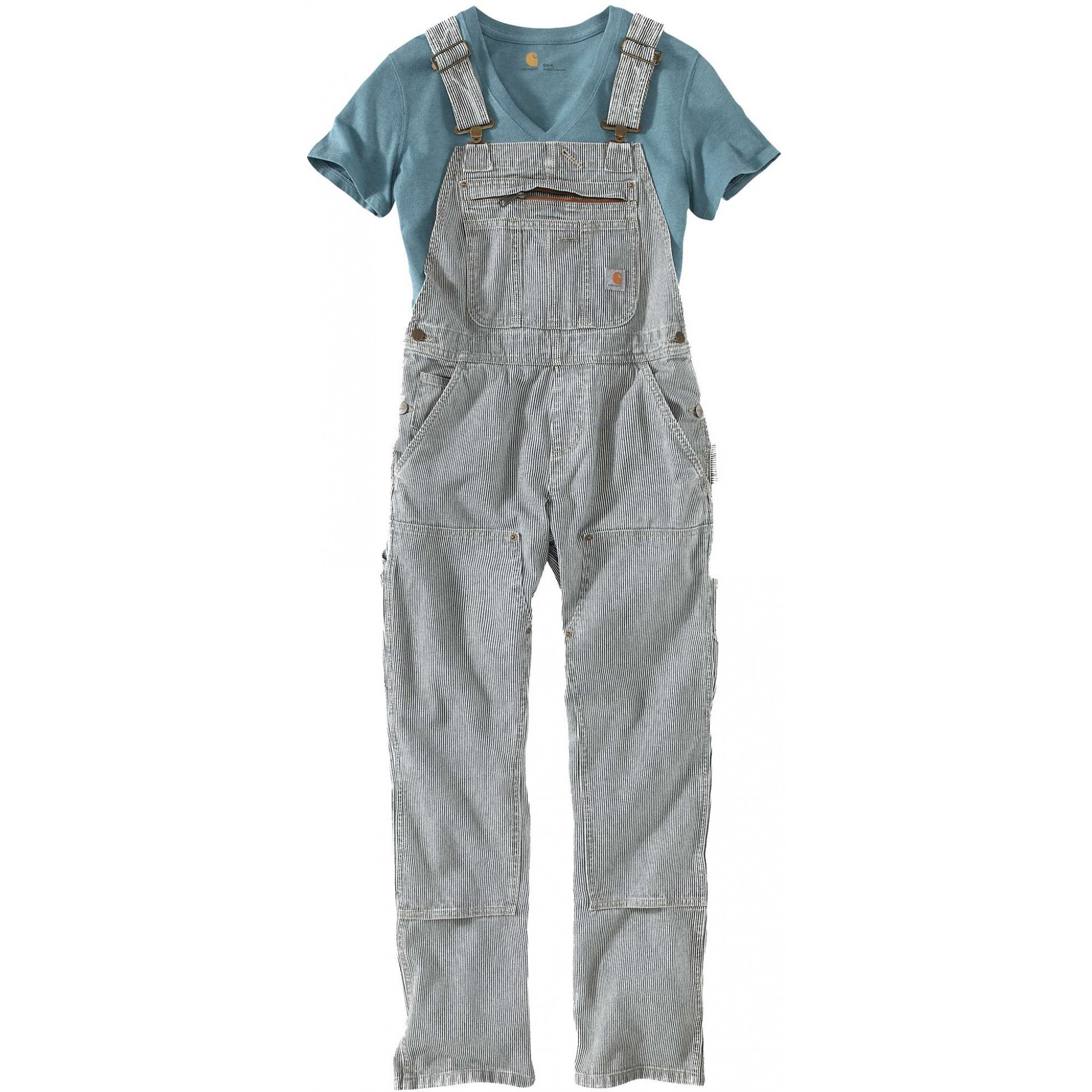 Relaxed Fit Denim Railroad Stripe Bib Overall K p Carhartt