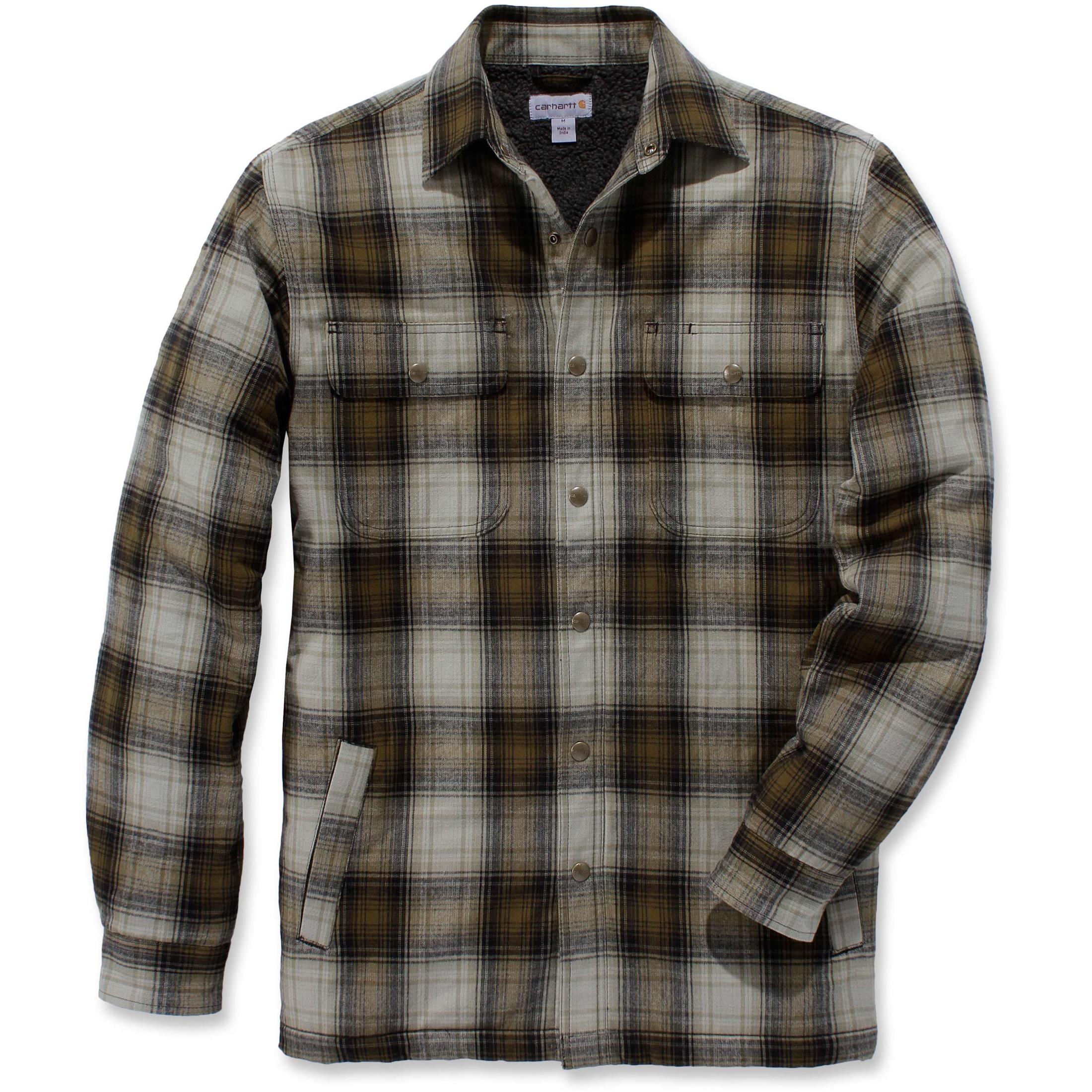 Carhartt hubbard sherpa lined flannel shirt jac Sale