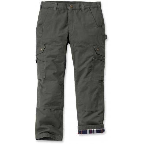 102287 Ripstop Cargo Work Pant Flannel Lined Kop Carhartt