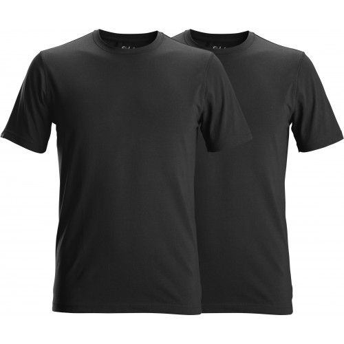 T-shirt i mjukt stretchmaterial, 2-pack