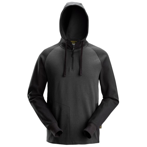 Tvåfärgad hoodie med dragkedja