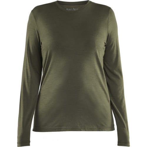 3539 Långärmad t-shirt i merinoull Dam