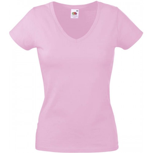 Lady Fit Valueweight V-neck T 10 st