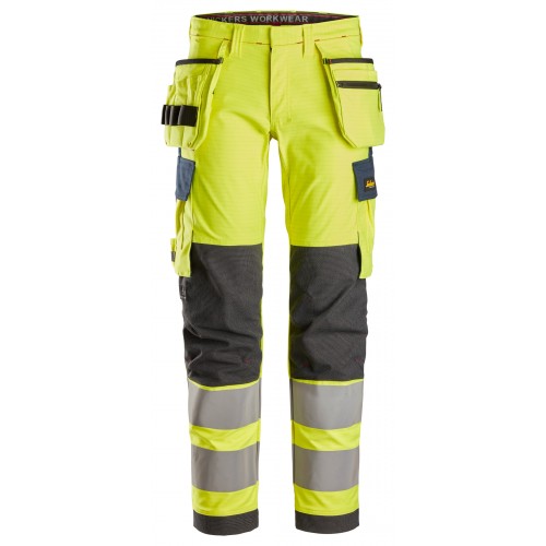 ProtecWork, Arbetsbyxa stretch med hölsterfickor, varselplagg klass 2