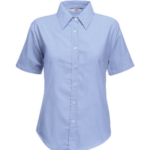 Lady-fit Short Sleeve Oxford Shirt