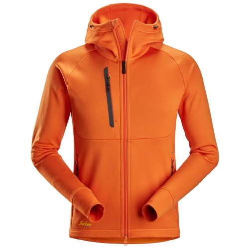 Polartec® Power Stretch® huvtröja med hellång dragkedja