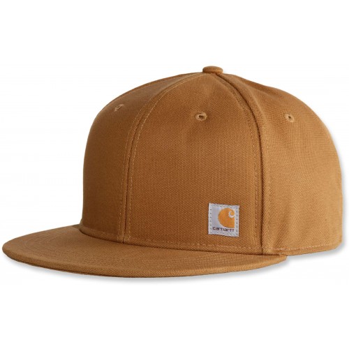 Firm duck flat brim cap