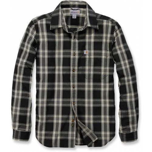 Long-sleeve Essential Open Collar Shirt Plaid