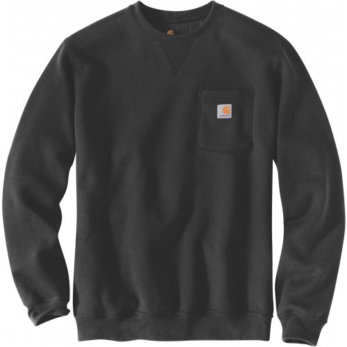 Loose fit midweight crewneck pocket sweatshirt