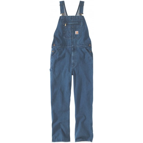 Loose fit denim bib overall