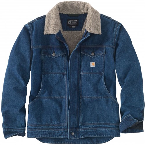 Relaxed Denim Sherpa Lined Jacket