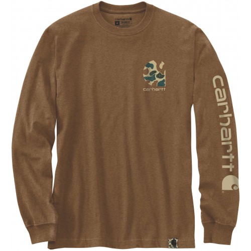 Camo Logo Graphic L/S T-shirt