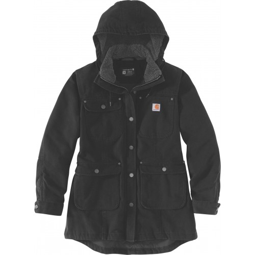Loose Fit Weathered Duck Coat