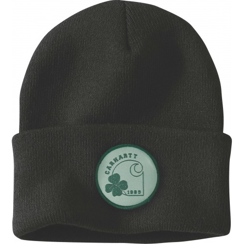 Carhartt Cuffed Beanie With Graphic Shamrock Patch