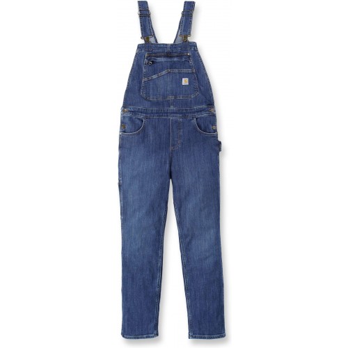 Relaxed Fit Denim Bib Overal - Women