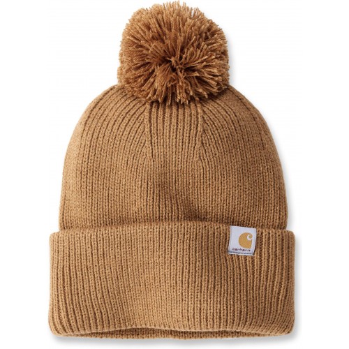 Carhartt Knit Pom-Pom Cuffed Logo Beanie
