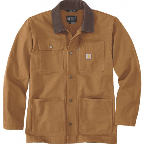 Loose Fit Firm Duck Blanket-Lined Chore Coat