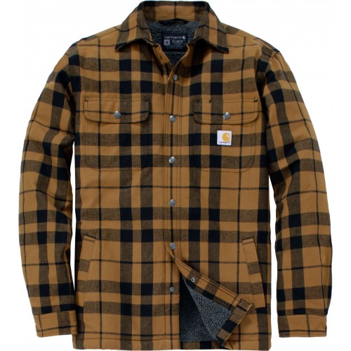 Relaxed Fit Flannel Sherpa-Lined Shirt Jac