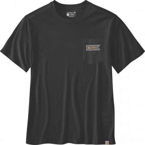 Relaxed Fit Lightweight Short-Sleeve Pocket Script Graphic T-Shirt
