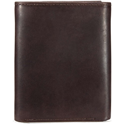 Oil tan leather trifold wallet